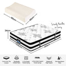 Giselle Queen 34cm 5-Zone Euro Top Pocket Spring Mattress with 2 Natural Latex Contour Pillows-1