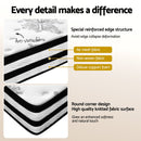 Giselle Queen 34cm 5-Zone Euro Top Pocket Spring Mattress with 2 Natural Latex Contour Pillows-2
