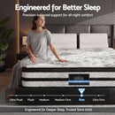 Giselle Queen 34cm 5-Zone Euro Top Pocket Spring Mattress with 2 Natural Latex Contour Pillows-4
