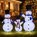 Jingle Jollys Christmas Lights 330 LED Fairy Light 3pcs Snowman Decorations Set-1