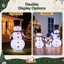 Jingle Jollys Christmas Lights 330 LED Fairy Light 3pcs Snowman Decorations Set-5