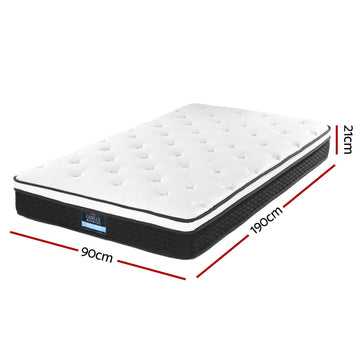 Giselle Bedding 21cm Mattress Euro Top Single - 0