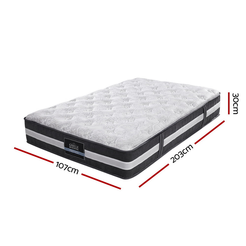 Giselle Bedding 30cm Mattress Pocket Spring King Single - 0