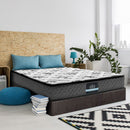 Giselle Bedding King Single Mattress 24cm Pillow Top Bonnell Spring Egg Crate-7