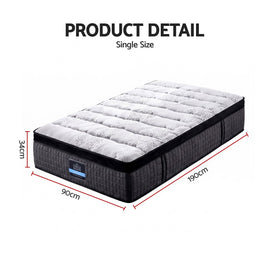 Giselle Bedding 34cm Mattress 9 Zone Latex Foam Single - 0