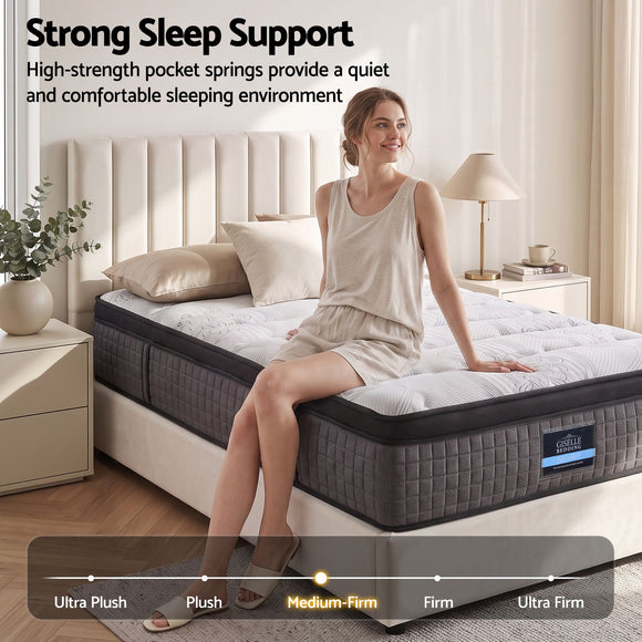 Giselle Bedding 34cm Mattress 9 Zone Latex Foam Single