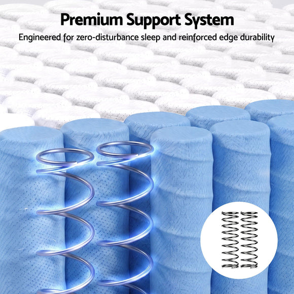 Giselle 25cm King Hybrid Mattress Soft Knitted Fabric Edge Support Gel Foam