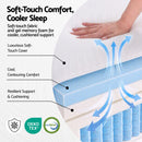 Giselle 25cm King Single Hybrid Mattress Soft Knitted Fabric Edge Support Gel Foam-2