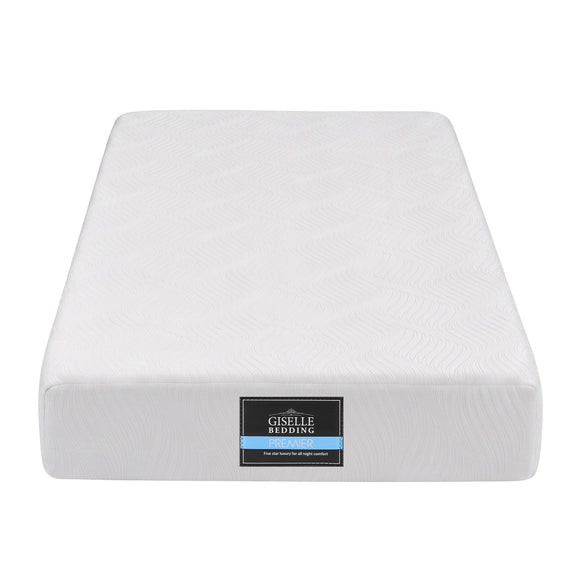 Giselle 25cm Single Hybrid Mattress Soft Knitted Fabric Edge Support Gel Foam