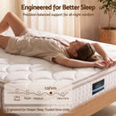 Giselle 30cm Double Spring Mattress Tencel Cover 5-Zone Firm Back Support-2