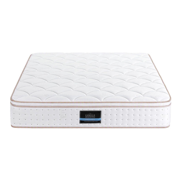 Giselle 30cm Double Spring Mattress Tencel Cover 5-Zone Firm Back Support