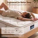 Giselle 30cm King Single Spring Mattress Tencel Cover 5-Zone Firm Back Support-2