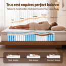 Giselle 30cm Queen Spring Mattress Tencel Cover 5-Zone Firm Back Support-3