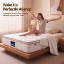 Giselle 30cm Single Spring Mattress Tencel Cover 5-Zone Firm Back Support-6