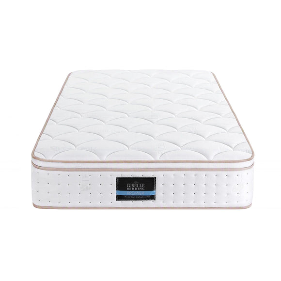 Giselle 30cm Single Spring Mattress Tencel Cover 5-Zone Firm Back Support