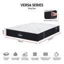 Giselle King Reversible Spring Mattress Cashmere Cover Gel Foam Firm 35cm-1