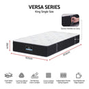 Giselle King Single Reversible Spring Mattress Cashmere Cover Gel Foam Firm 35cm-1