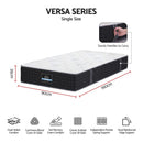 Giselle Single Reversible Spring Mattress Cashmere Cover Gel Foam Firm 35cm-1
