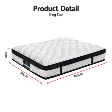 Giselle Bedding 31cm Mattress Euro Top King - 0