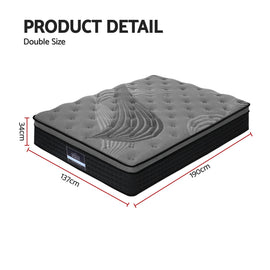 Giselle Bedding 34cm Mattress Bamboo Cover Double - 0