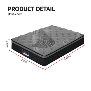 Giselle Bedding 34cm Mattress Bamboo Cover Double - 0