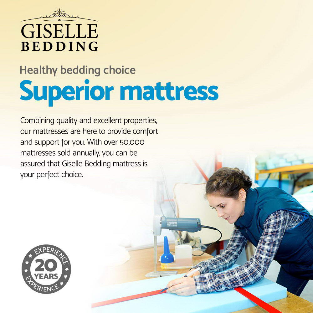 Giselle Bedding 34cm Mattress Bamboo Cover King Single