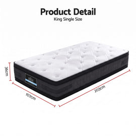 Giselle Bedding 36cm Mattress Cool Gel Memory Foam King Single - 0