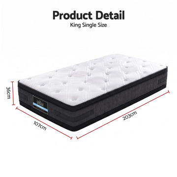 Giselle Bedding 36cm Mattress Cool Gel Memory Foam King Single - 0