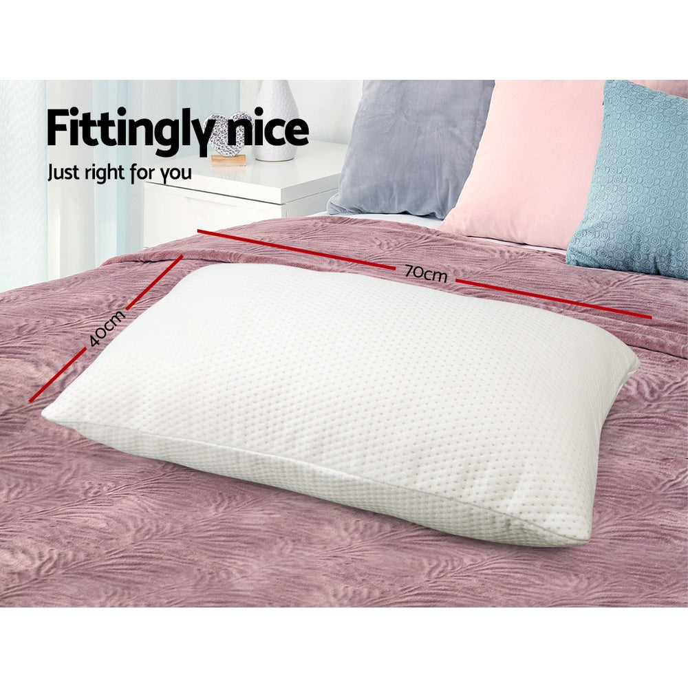 Giselle Bedding Memory Foam Pillow 19cm Thick Twin Pack - 0