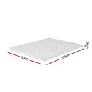 Giselle Bedding Memory Foam Mattress Topper 7-Zone Airflow Pad 8cm Queen White-2