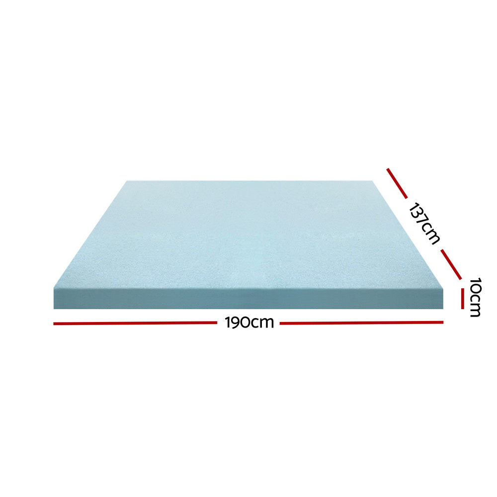 Giselle Bedding Memory Foam Mattress Topper Cool Gel Bed Mat Bamboo 10cm Double - 0