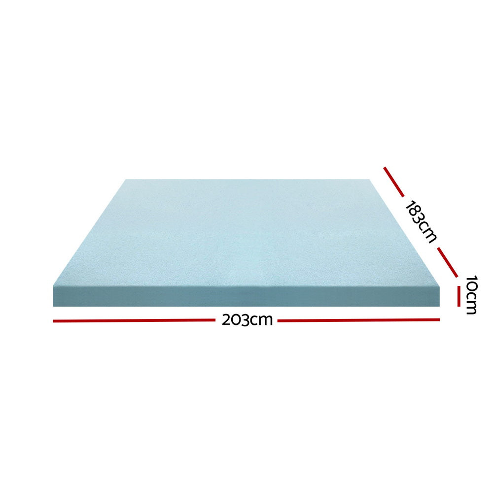 Giselle Bedding Memory Foam Mattress Topper Cool Gel Bed Mat Bamboo 10cm King - 0