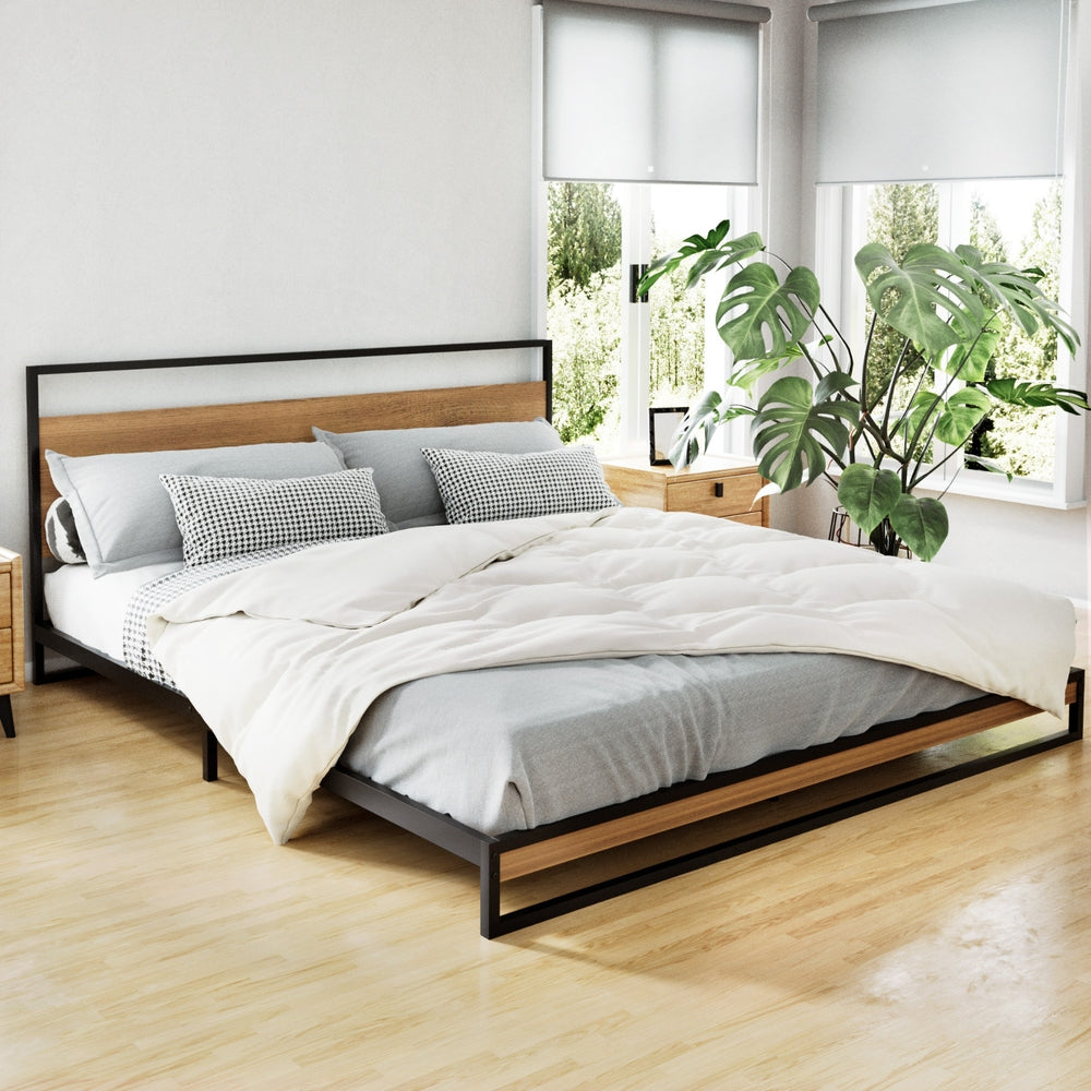 Artiss Bed Frame King Size Metal Frame DANE - 0