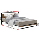 Artiss Bed Frame King Size Metal Bed Frame DANE-3