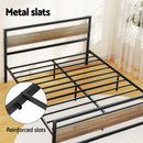Artiss Bed Frame Double Size Metal Frame with 2 Drawers DREW-5