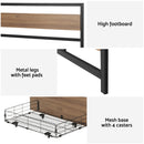 Artiss Bed Frame Double Size Metal Frame with 2 Drawers DREW-6