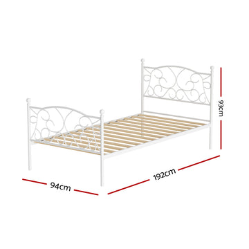 Artiss Bed Frame Single Size Metal Bed Frame GROA - 0