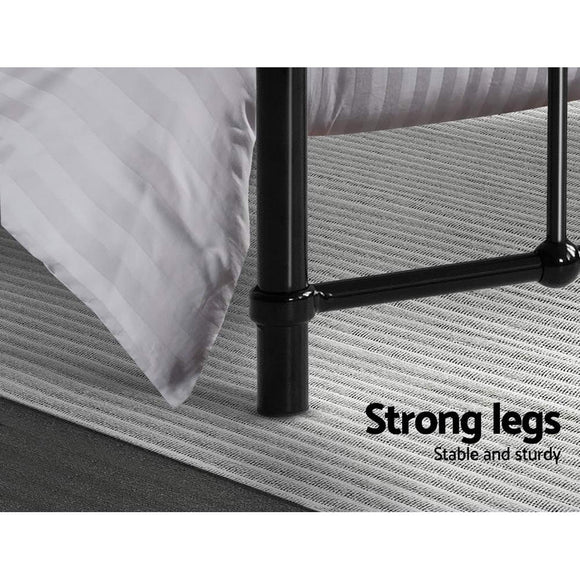 Artiss Bed Frame Metal Bed Frame LEO - Double (Black)