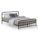 Artiss Bed Frame Metal Bed Frame LEO - Queen (Black)-1