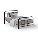 Artiss Bed Frame Metal Bed Frame LEO - Single (Black)-1