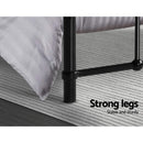 Artiss Bed Frame Metal Bed Frame LEO - Single (Black)-6