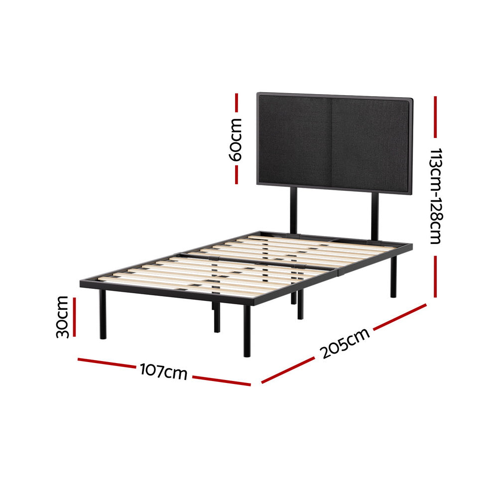 Artiss Bed Frame King Single Size Metal Frame NOE - 0