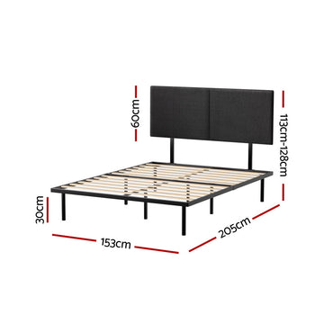 Artiss Bed Frame Queen Size Metal Frame NOR - 0