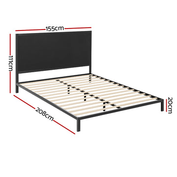 Artiss Bed Frame Queen Size Metal Frame PADA - 0