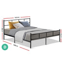 Artiss Bed Frame Double Metal Bed Frame SOL-2