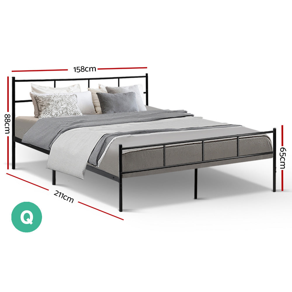 Artiss Bed Frame Queen Metal Bed Frames SOL - 0