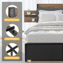 Artiss Metal Bed Frame Double Size with 2-Tier Hidden Storage with Charging Station-9