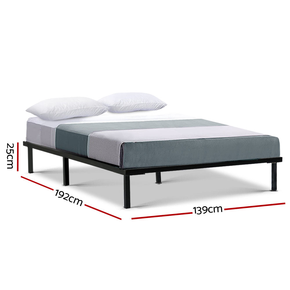 Artiss Bed Frame Double Size Metal Frame TED - 0