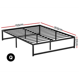 Artiss Bed Frame Queen Size Metal Bed Frame TINO - 0
