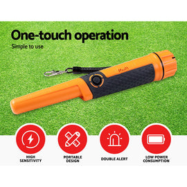 Metal Detector 40MM Sensitive Handheld Pinpointer Waterproof Automatic Hunter Orange - 0